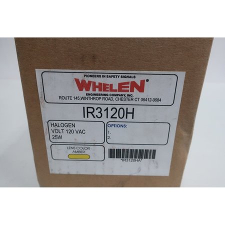 Whelen Halogen 25W Amber 120VAc Light Module, IR3120H IR3120H